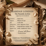 Your Fragrance Record - Hamdah London product_name -  luxury perfume by Hamdah London Your Fragrance Record by Hamdah London - British luxury fragrance Your Fragrance Record by Hamdah London - British luxury fragrance
